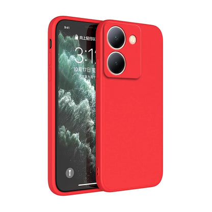 Pure Candy Phone Cover for VIVO Y36 Y27 Y78 4G 5G Luxury Shockproof Original Liquid Silicone Internal Flocking Soft Case Housing