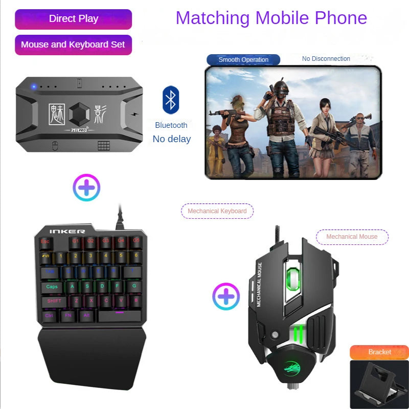M1 Pro Mobile Phone Game Converter Gaming Keyboard Mouse Controller BT V5.0 Programmable Adapter Support IOS Android System