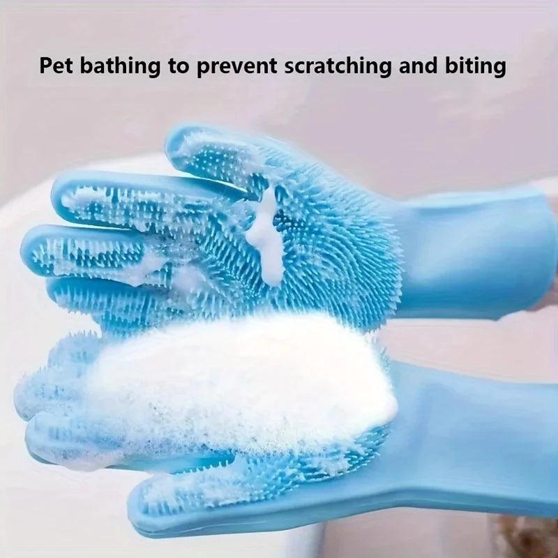 Silicone Pet Grooming Glove for Dogs and Cats