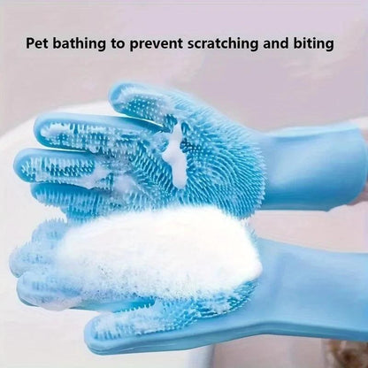Silicone Pet Grooming Glove for Dogs and Cats