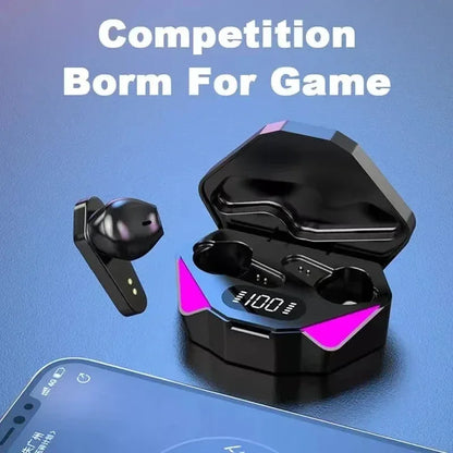 TWS Wireless Bluetooth Headset LED Display Gamer Earbuds with Mic Wireless Headphones Noise Cancelling Bluetooth Earphones X15 - Urbizia