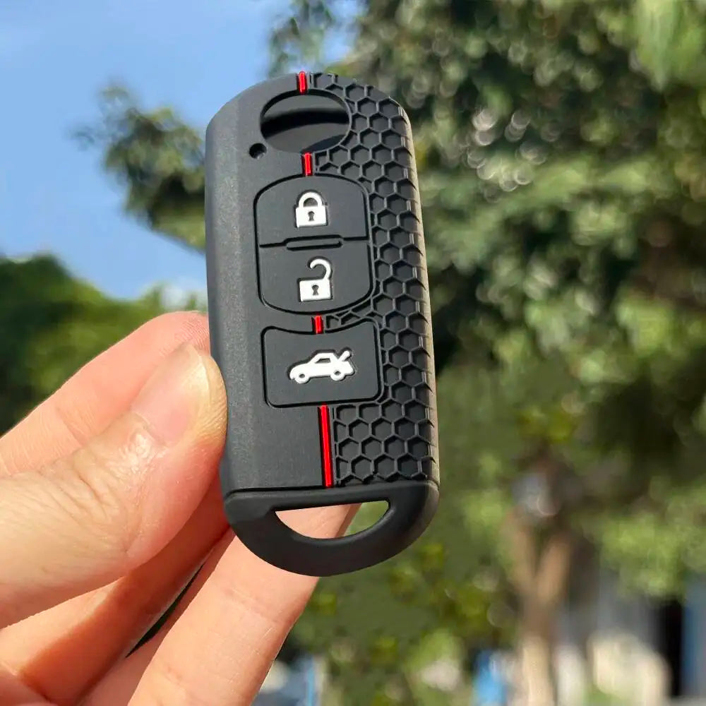 For Mazda 2 3 6 CX-5 CX-3 CX-9 CX-7 MX-5 Silicone Key Case With Keychain Protection Cover Car Key