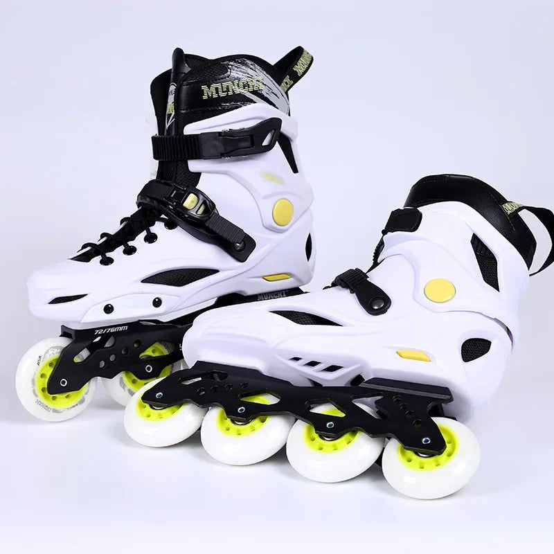 DF Adult Inline Skates Professional Roller Skating Shoes Freestyle Slalom Skates Outdoor Rollerblades for Men Women Fitness