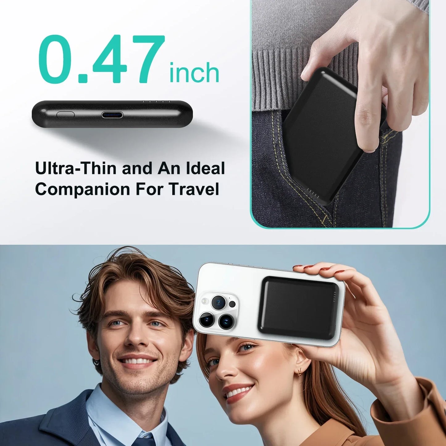Magnetic Power Bank 5000mAh 20W Wireless Fast Charging