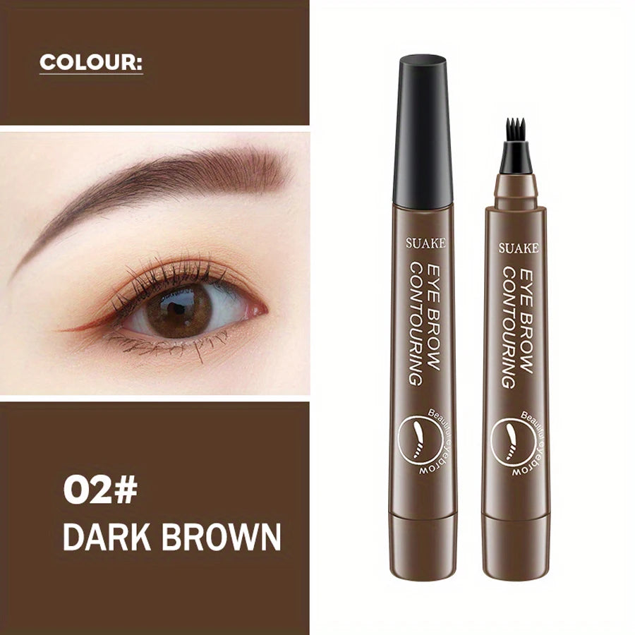 Waterproof Microblading Eyebrow Pen – 4 Split Head, 5 Colors