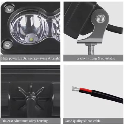 3 Inch 20W LED Work Lights Car Spotlight White Yellow LED Pod Driving Fog Lamp For Car Motorcycle Truck Luggage Rack Lamp