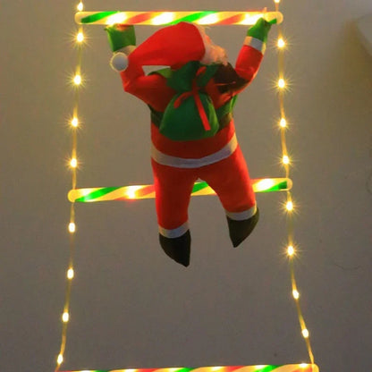 Santa Claus Climbing Ladder LED String Lights