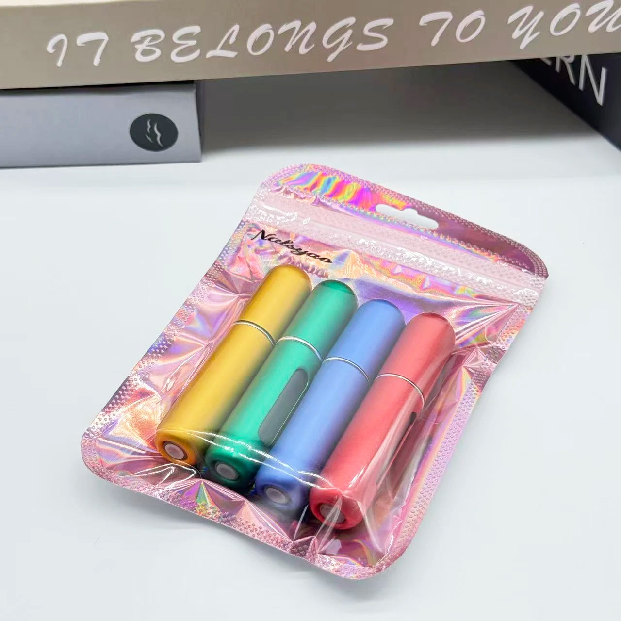 4pcs 5ml Mini Refillable Perfume Atomizer Aluminum Perfume Bottle Portable Perfume Spray Bottle Travel Parfume Mini Bottle