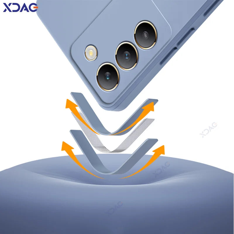 Luxury Dual Layer Cellphones Case Cover for VIVO V30 Lite V40 SE Lens Protection V30Lite V40SE Soft Square Liquid Silicone Armor