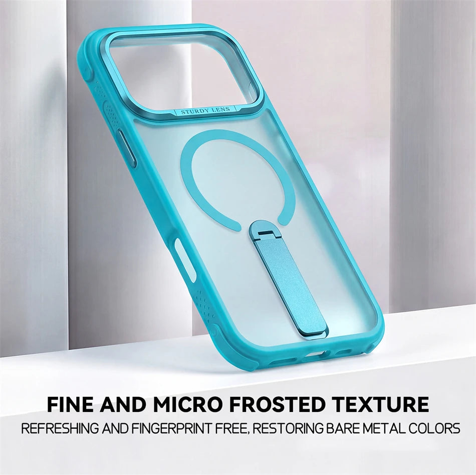 Candy Color Translucent Matte For Magsafe Cover For IPhone 17 16 15 14 13 18 Pro Max Magnetic Charging Bracket Shockproof Cover