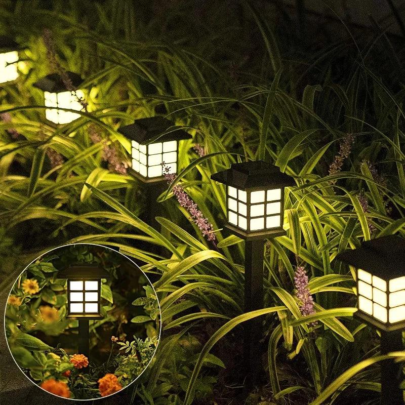 2 Pack Solar Pathway Light Outdoor Solar Lamp Waterproof Landscape Lighting for Garden Yard Patio Walkway Driveway Camping Decor