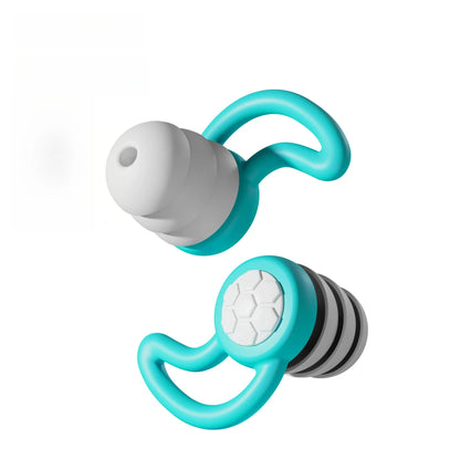 Silicone Noise Cancelling Earplugs Noise Filter Sleep Swimming Waterproof Three Layer Mute Earplugs