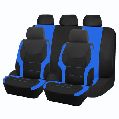 AUTO PLUS Sports Universal Polyester Car Seat Cover Set Fit Most Car Plain Fabric Bicolor Stylish Car Accessories Seat Protector