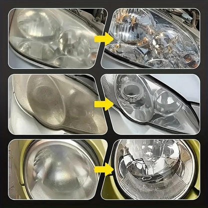 Car Headlight Restoration Polishing Kit - Scratch Remover & Oxidation Cleaner Repair Paste for Headlamp Assembly
