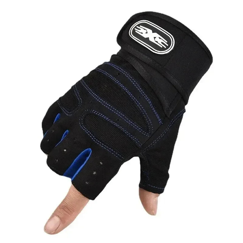 Fitness Half Finger Gloves Men And Women Wrist Guard Sports Dumbbell Riding Non Slip Horizontal Bar Exercise Training - Urbizia