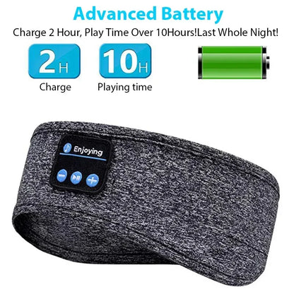 Wireless Bluetooth Music Eye Mask Sports Headband Anti-noise Headphones Talk Running Yoga Music Headwear Wireless Sleep Headphon - Urbizia