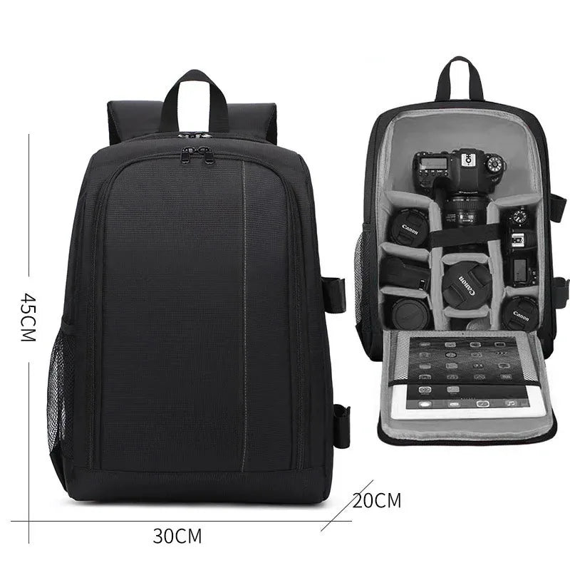 Shoulder Camera Bag Backpack Suitable for Canon, Nikon, Sony Digital Mirrorless Camera Bag, lightweight, Professional, Large Cap