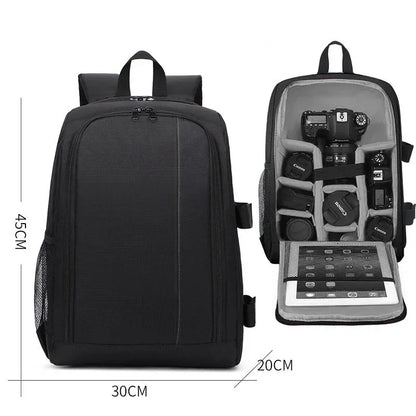 Shoulder Camera Bag Backpack Suitable for Canon, Nikon, Sony Digital Mirrorless Camera Bag, lightweight, Professional, Large Cap