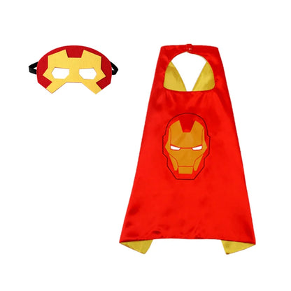 MINISO Superhero Cape – Cartoon Anime Cosplay Costume with Mask for Kids Halloween Birthday Gift