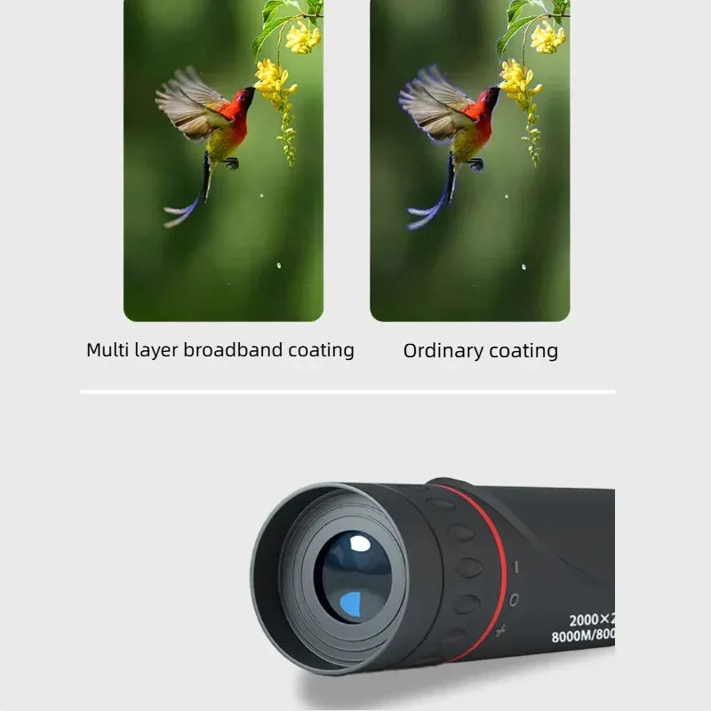 High definition monocular telescope with stand mini portable mobile phone telescope outdoor camping hunting bird watching - Urbizia