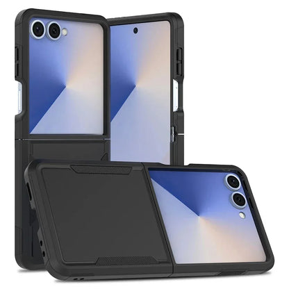 Luxury Military Shockproof Armour Phone Case for Samsung Galaxy Z Flip 7 6 5 zflip 4 5G Double Bumper Hybrid Protective Cover