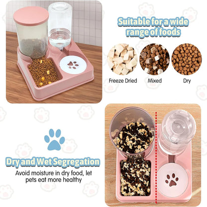 Automatic Cat Feeder Water Dispenser Set 2 In 1 - Urbizia