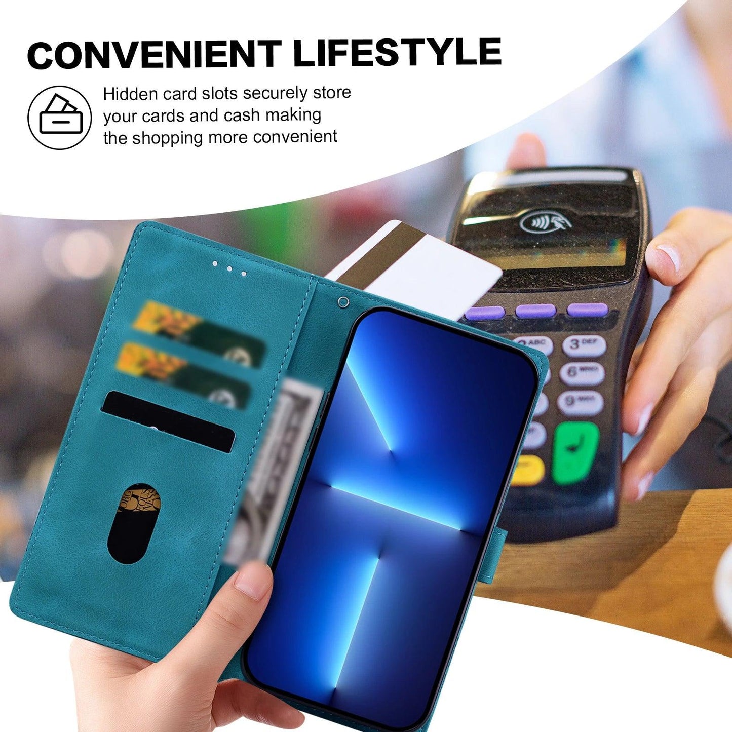 Magnetic Flip Leather Wallet Case for Samsung Galaxy