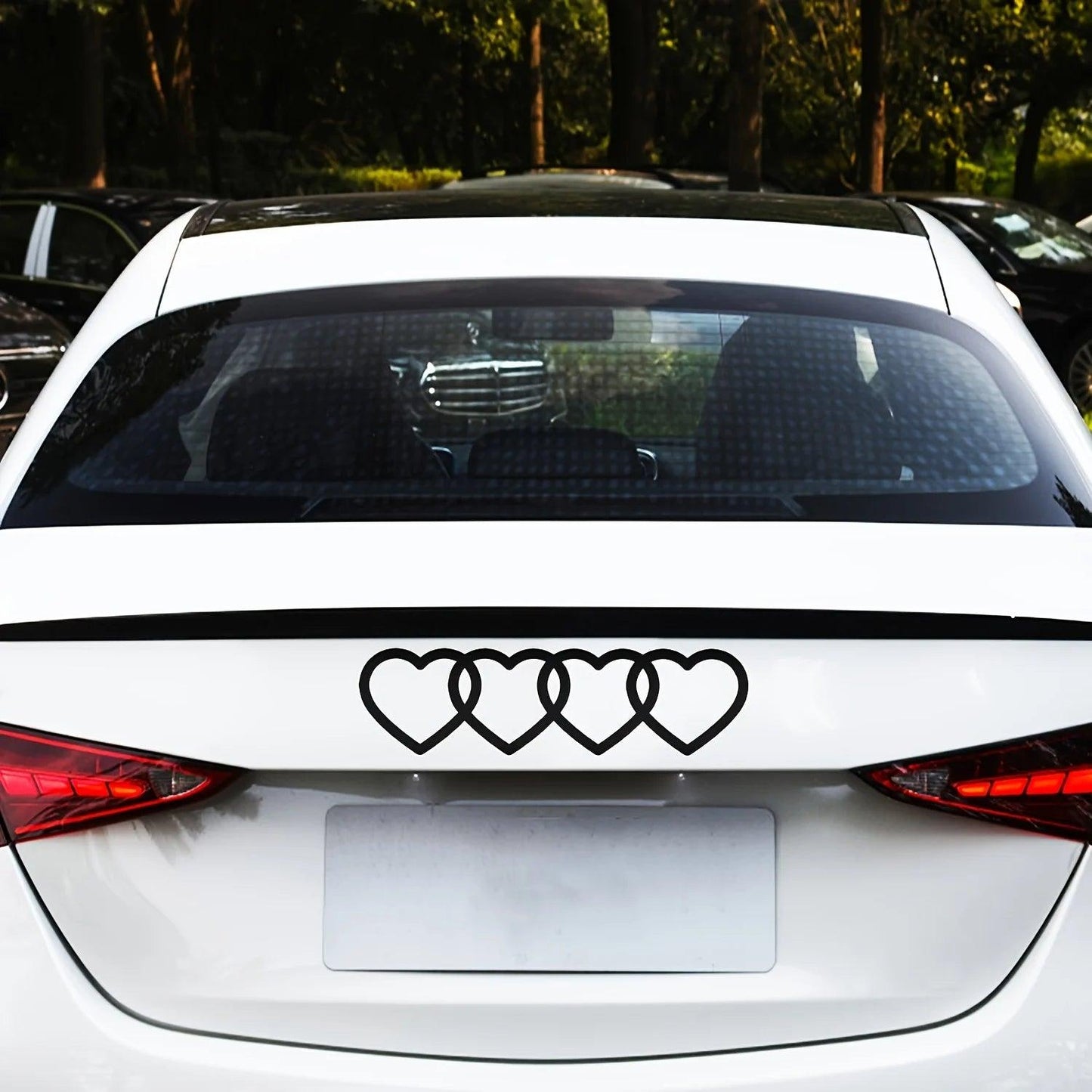Heart Linked to Heart Car Sticker