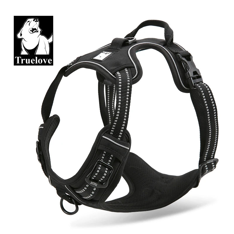 Truelove Pet Harness Fashionable Nylon Durable Dog Harness Reflective Breathable Padded Training Vest Luxury Pet Accessories