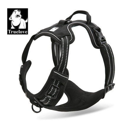 Truelove Pet Harness Fashionable Nylon Durable Dog Harness Reflective Breathable Padded Training Vest Luxury Pet Accessories