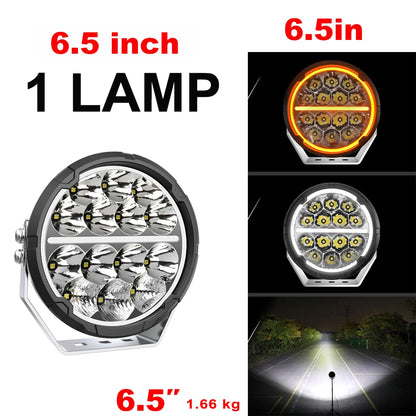 BraveWAY 6.5 inch Led Driving Light for Offroad Truck UTV 4WD 4x4 for Toyota for Hummer for JEEP for Ford  9 inch LED Work Light