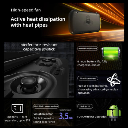 ANBERNIC RG Slide Handheld Game Console 4.7" LTPS In-Cell Screen Android Unisoc T820 Portable AI WiFi Arcade Video Gaming Player