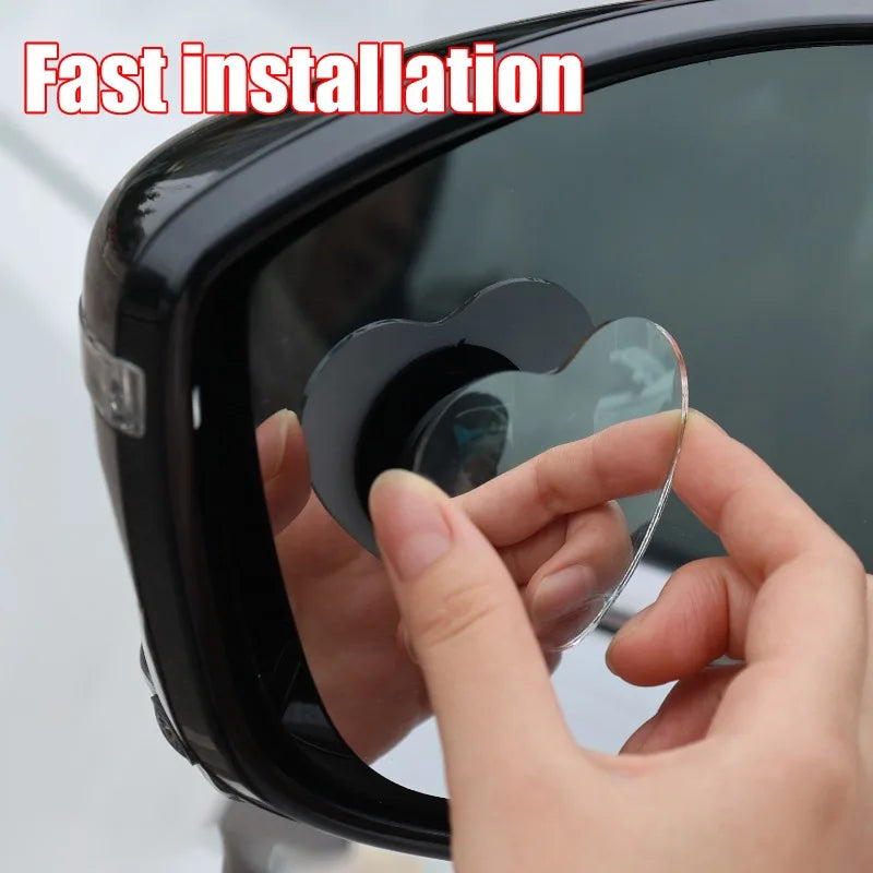 New Adjustable Heart Shaped Car Reversing Aid Rearview Convex Mirror Car Blind Spot Rearview Mirror 360 Degree 2PCS/SET