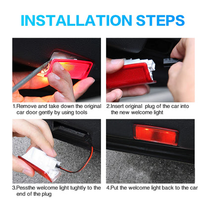 LED Car Door Welcome Warning Light For Mercedes Benz W176 W177 W246 W205 W212 W213 W166 W167 X166 H247 X156 X253 C253 X167 W464