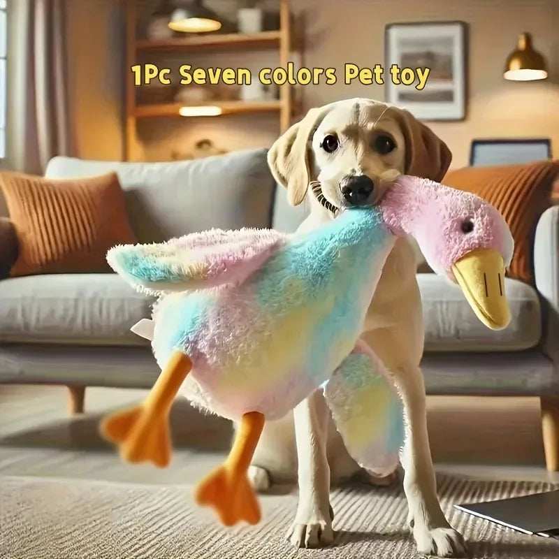 50cm Soft Colorful Duck Plush Toy for Cats Dogs Relax Pet Companion Anxiety-Relieving Dog Buddy Energy Release Gift for Pets - Urbizia