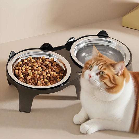 Stainless Steel Anti-Tip Pet Bowl for Dogs and Cats