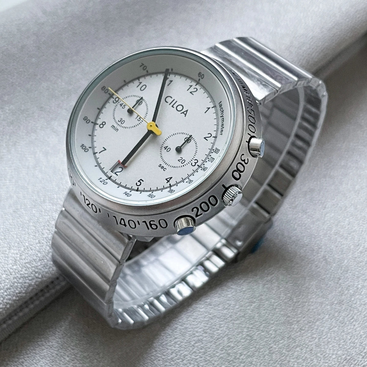 CILOA large dial high-end watch men's 2025 new round silver high-quality gift for boyfriend waterproof quartz watch
