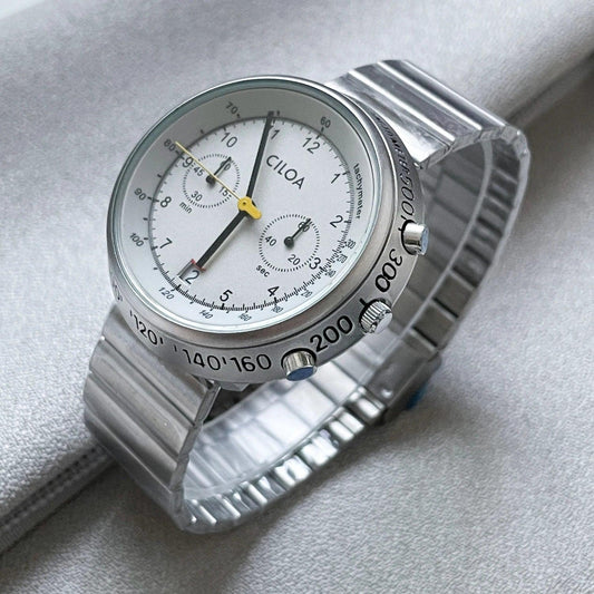 CILOA large dial high-end watch men's 2025 new round silver high-quality gift for boyfriend waterproof quartz watch