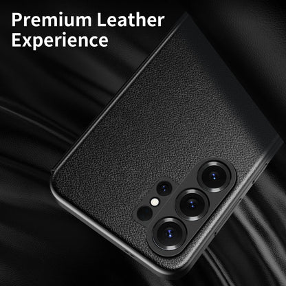 APP Luxury Leather Phone Case for Samsung Galaxy S26 S25 S24 S23 S22 Ultra Plus S25FE Edge Flip Smart Display Clear Window Cover