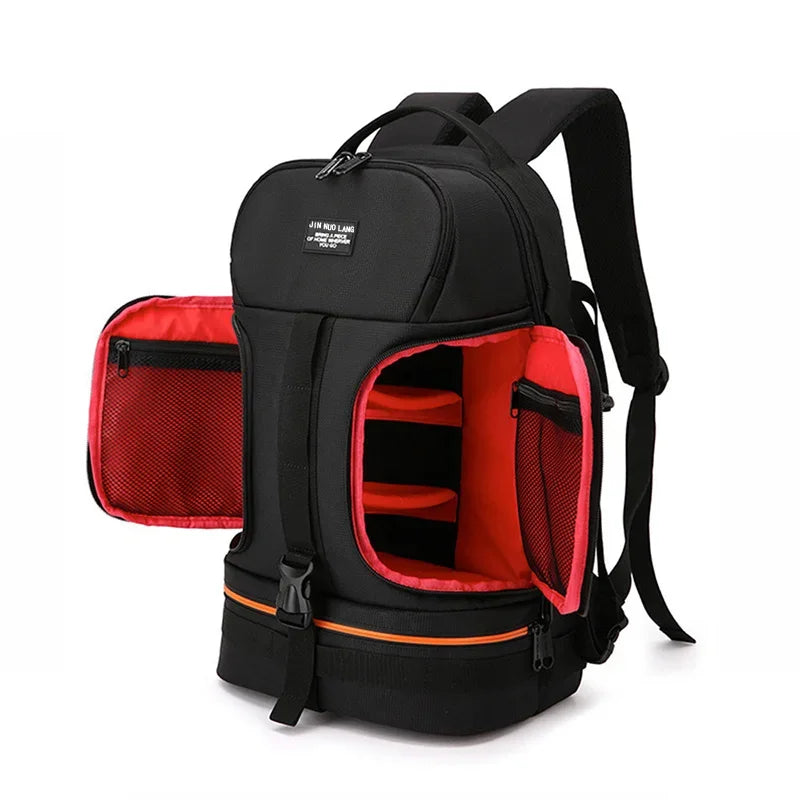 Large Capacity Outdoor DSLR Camera Backpack Waterproof Oxford Cloth 15.6 Inch Laptop Compatible with Canon Nikon