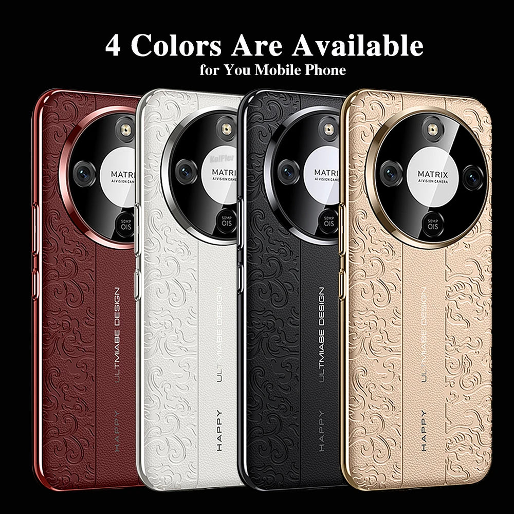 Case for HONOR X9D X9C Magic8 Lite 3D Texture Leather Hybrid Case with Plating Gold Edge Luxury Slim Shockproof Protective Cover