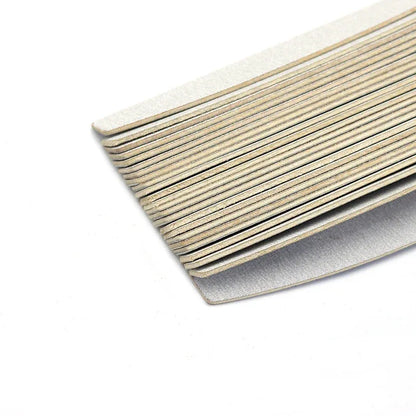 10pcs/Lot Wooden Nail Files Professional 100 180 240 Emery Board Manicure Buffer Grey Boat Double-sided Wooden Pedicure Buffers
