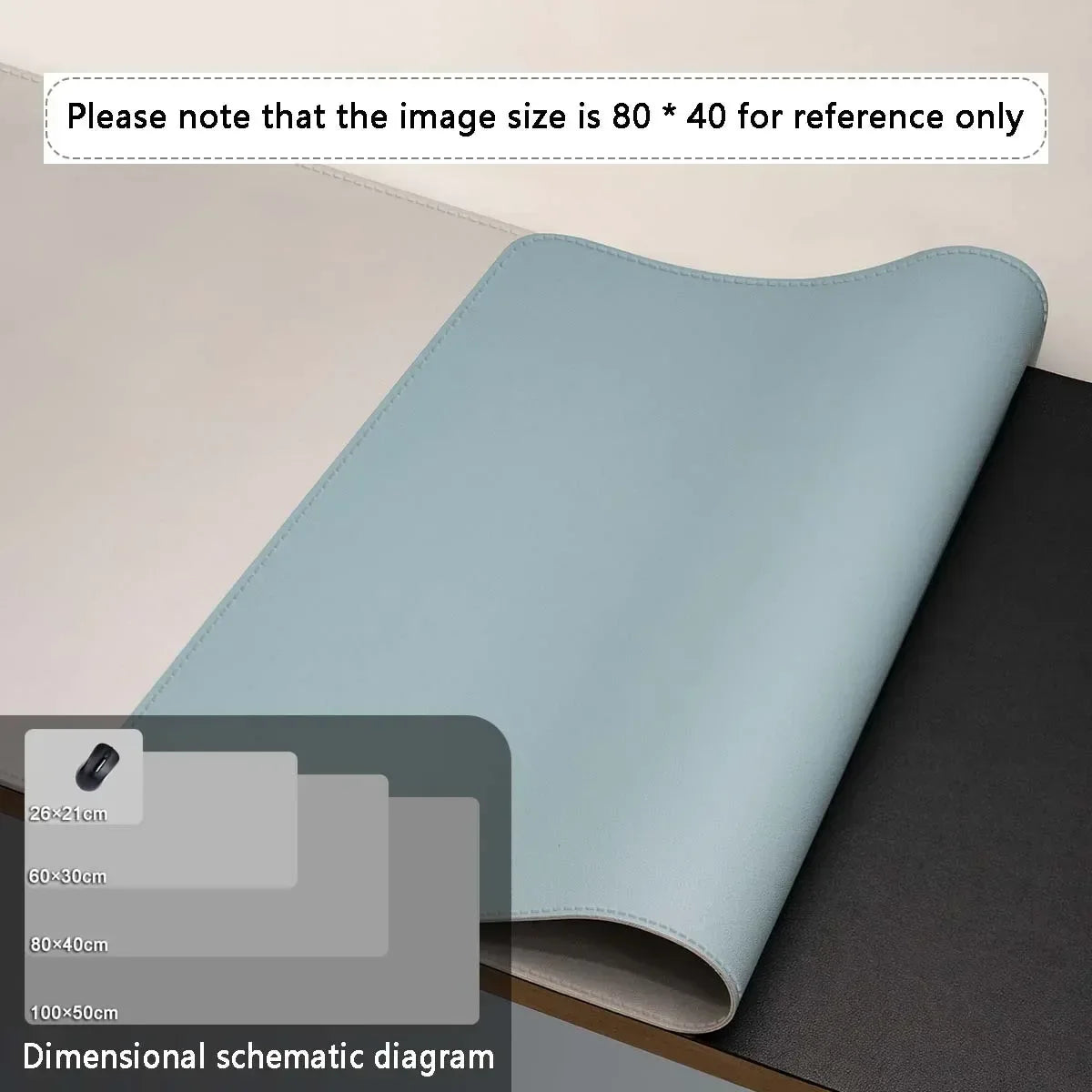 Mouse Pad Large Size Office Desk Protector Mat PU Leather Waterproof Desktop Keyboard Desk Pad Gaming Mousepad PC Accessories - Urbizia