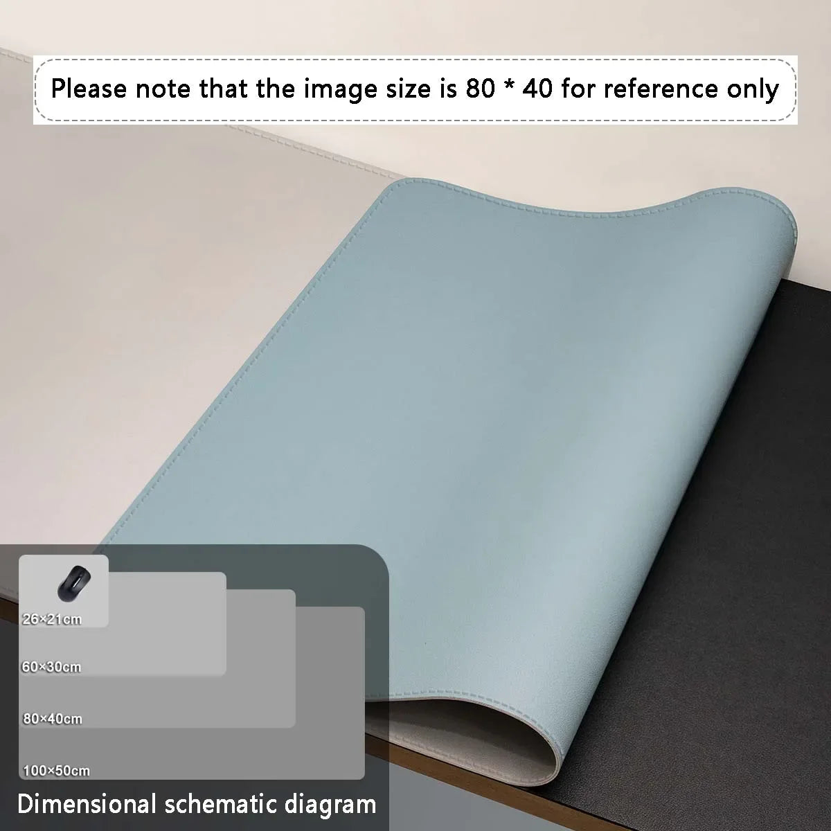 Large PU Leather Desk Mat Waterproof Mouse Pad