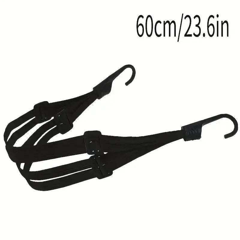 1Pc Motorcycle Elastic Suitcase with Safety Hook-Versatile Helmet Mesh Gear Transport Durable and Sleek for Daily Travel