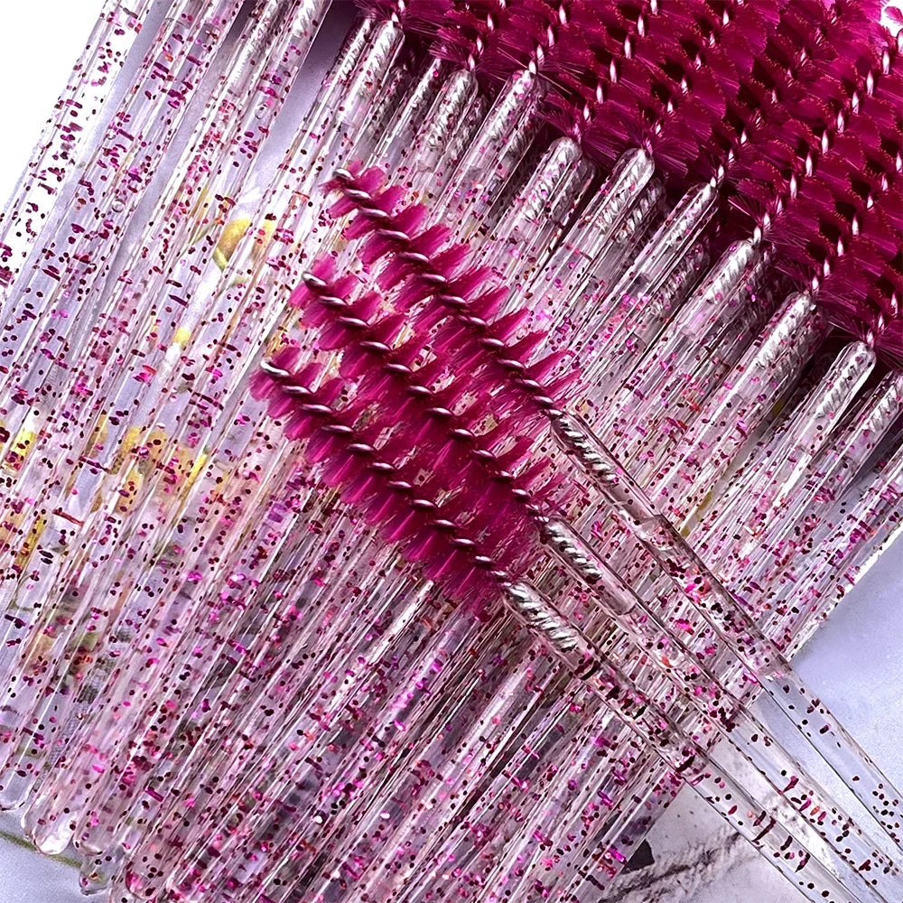 50-Pack Disposable Crystal Eyebrow & Mascara Brushes