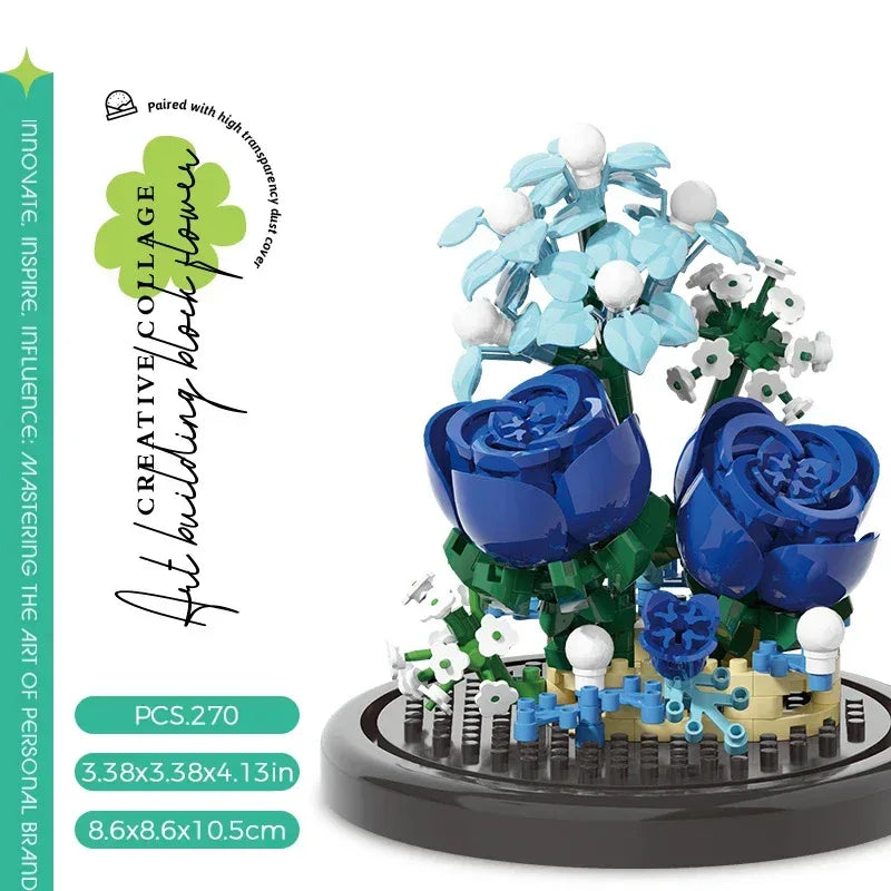 Micro particle building block bouquet handmade gift, children's puzzle toy handmade DIY sunflower desktop decoration ornament - Urbizia