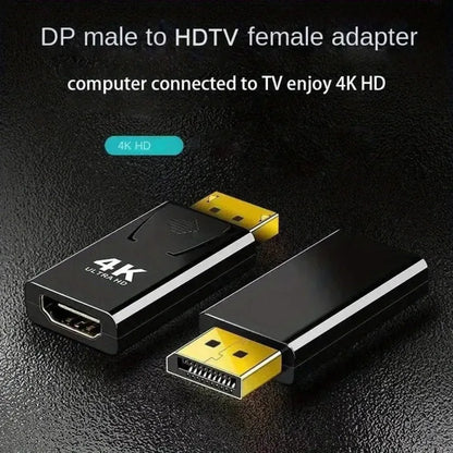 4K 30Hz/60Hz DP DisplayPort to HDMI-compatible Adapter Converter Display Port DP to HDTV Adapter Video Audio Laptop PC Laptop