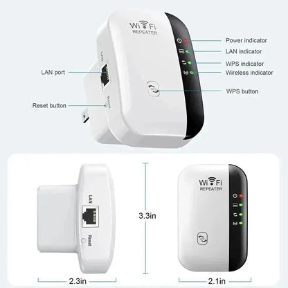 Wireless Wi-Fi Signal Booster & Extender – Mini Network Repeater