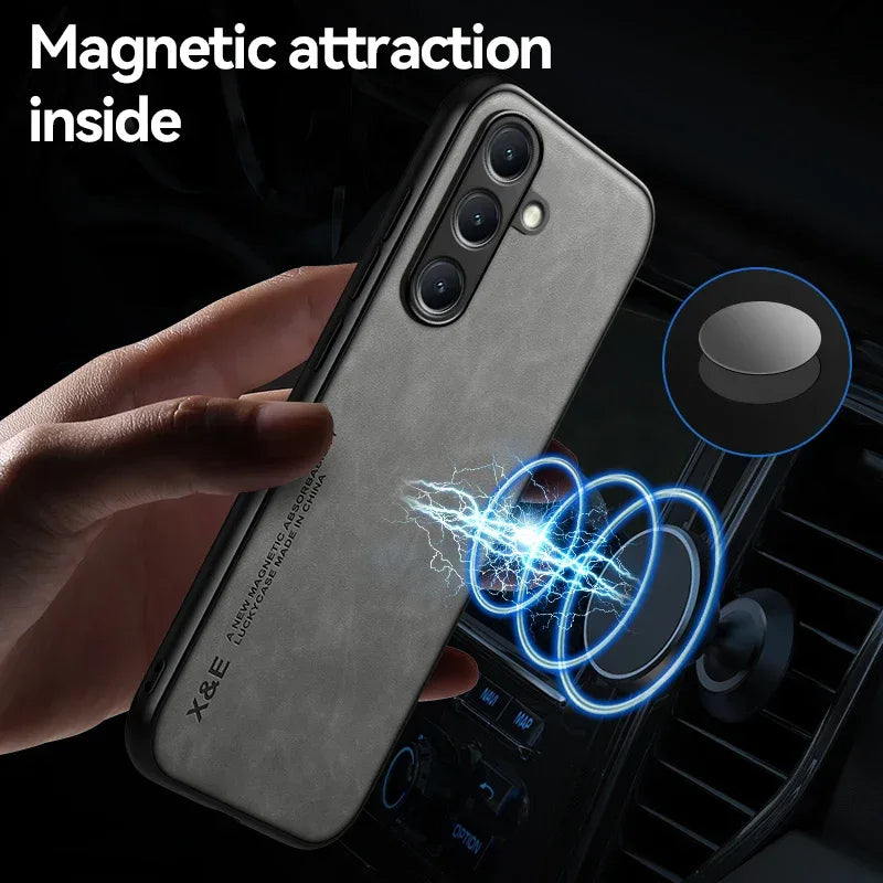 Luxury Ultra-Thin PU Leather Phone Case for Samsung Galaxy